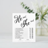 彼は彼女はブライダルシャワーゲームと言った (スタンド正面)