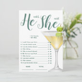 彼は彼女はブライダルシャワーゲームエレガントと言った 招待状 (スタンド正面)