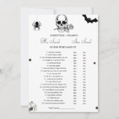 彼は彼女はブライダルシャワーゲームカードと言った 案内状 (正面)