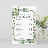 彼は彼女はブライダルシャワーゲーム多肉質ボホと言った (スタンド正面)