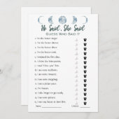 彼は彼女はブライダルシャワーゲーム招待状と言った 招待状 (正面/裏面)