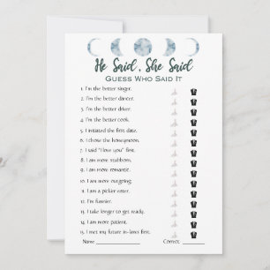 彼は彼女はブライダルシャワーゲーム招待状と言った 招待状