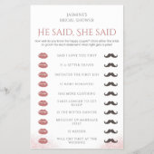 彼は彼女はブライダルシャワーゲームProsecco花弁と述べた チラシ (正面)