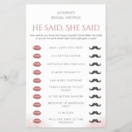 彼は彼女はブライダルシャワーゲームProsecco花弁と述べた チラシ