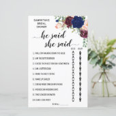 彼は彼女はブライダルシャワーバイリンガルのゲームを言った (スタンド正面)