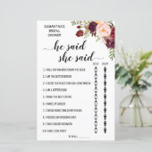 彼は彼女はブライダルシャワーバイリンガルのゲームを言った (スタンド正面)