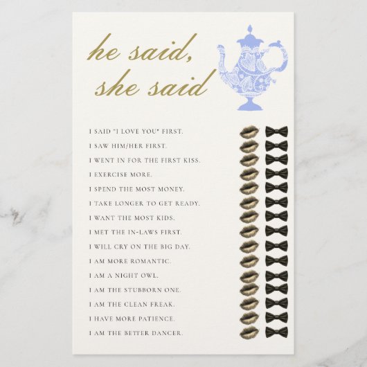 彼は彼女はブライダル茶中国レースと言ったエレガント チラシ (正面)