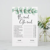 彼は彼女はユーカリブライダルゲーム招待状と言った (スタンド正面)