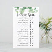 彼は彼女はユーカリブライダルシャワーゲームを言った (スタンド正面)