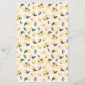 彼は彼女はレモンピンクのブライダルシャワーゲームを言った チラシ (裏面)