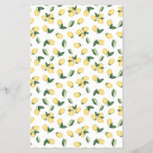 彼は彼女はレモンブライダルシャワーゲームカードと言った チラシ (裏面)