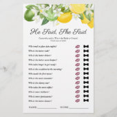 彼は彼女はレモン緑のブライダルシャワーゲームを言った (正面)