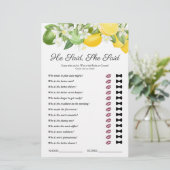 彼は彼女はレモン緑のブライダルシャワーゲームを言った (スタンド正面)