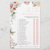 彼は彼女はヴィンテージピンクのブライダルシャワーゲームを言った (正面)