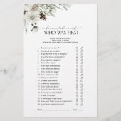 彼は彼女は冬のブライダルシャワーゲームエレガントを言った (正面)