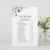 彼は彼女は冬のブライダルシャワーゲームエレガントを言った (スタンド正面)