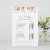 彼は彼女は庭の花のブライダルシャワーゲームと言った (スタンド正面)