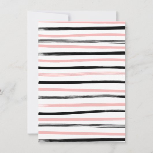 彼は彼女は手引き弓ブライダルシャワーゲームと言った 招待状 (裏面)