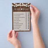 彼は彼女は欧米のブライダルシャワーゲームカードと言った チラシ (ハンドル)