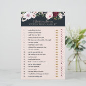 彼は彼女は水色ブルゴーニュ海軍の花模様と言った (スタンド正面)