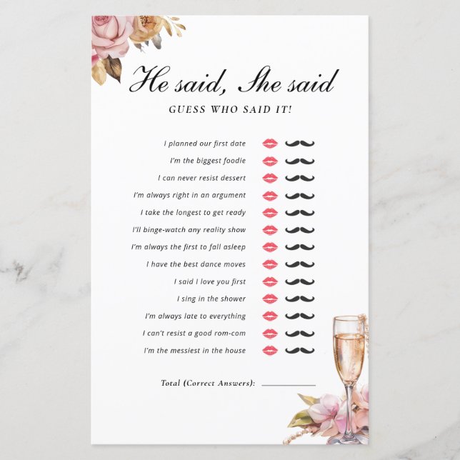 彼は彼女は真珠のプロセッコのブライダルゲームを言った (正面)