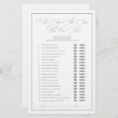 彼は彼女は緑のスクリプトブライダルシャワーゲームを言った (正面/裏面)