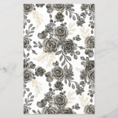 彼は彼女は黒いバラBridalShowerゲームカードと言った チラシ (裏面)