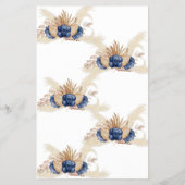 彼は彼女はBlueFlowerのブライダルシャワーゲームカードと言った チラシ (裏面)