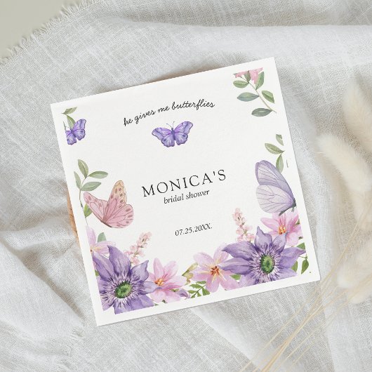 彼は彼女をときめかせる ブライダルシャワーの優雅さ スタンダードカクテルナプキン