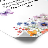 彼は彼女与えの蝶のブライダルシャワー日のサイン ポスター (角)