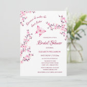 彼は彼女与えの蝶 | Qrコードブライダルシャワー 招待状 (スタンド正面)