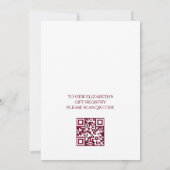 彼は彼女与えの蝶 | Qrコードブライダルシャワー 招待状 (裏面)