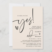 彼は彼女頼が言ったYesの婚約パーティ写真 招待状 (正面)