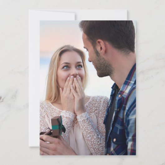 彼は彼女頼が言ったYesの婚約パーティ写真 招待状 (裏面)