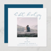 彼は彼女頼は、yesフォトスクリプトターコイズと言った セーブザデート (正面/裏面)