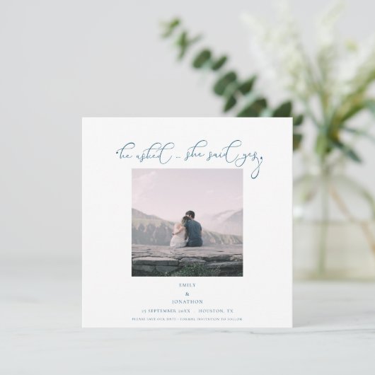 彼は彼女頼は、yesフォトスクリプトターコイズと言った セーブザデート (スタンド正面)