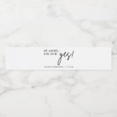 彼は彼女頼はYesの婚約パーティの好意と言った ペットボトルラベル (シングルラベル)