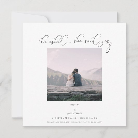 彼は彼女頼はyesフォトスクリプトグレーと言った セーブザデート (正面)