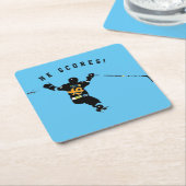 彼は得点する！ – アイスホッケー選手 スクエアペーパーコースター (アングル)