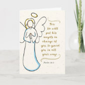 彼は御使いたちをあなたの世話にするだろう カード (正面)