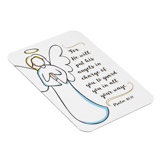 彼は御使いたちをあなたの世話にするだろう マグネット (右側)