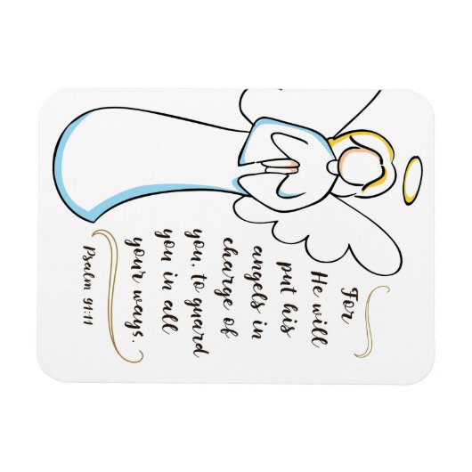 彼は御使いたちをあなたの世話にするだろう マグネット (横)