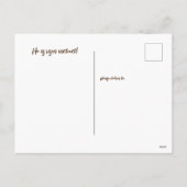 彼は復活したイースタークロスホリデーカード シーズンポストカード (裏面)