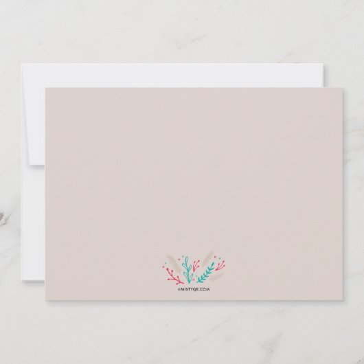 彼は復活したイースターフォトフラットカード（編集） 招待状 (裏面)