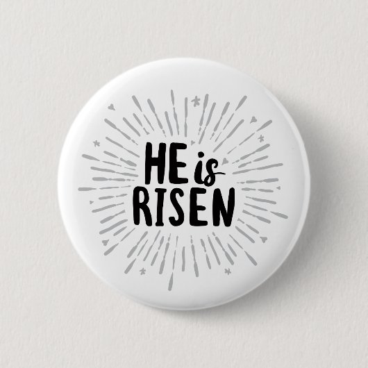 彼は復活したキリストは復活引用文イースターアートレス 缶バッジ (正面)