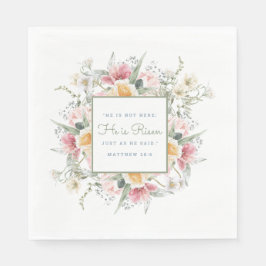 彼は復活したフローラクロス・イースター |復活 スタンダードランチョンナプキン