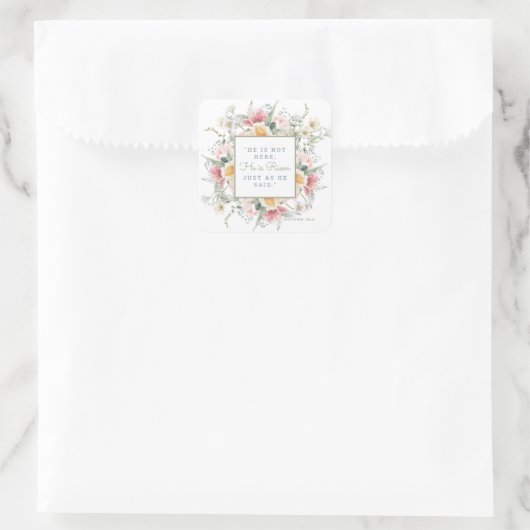 彼は復活したフローラ・イースター |復活 スクエアシール (バッグ)