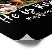 彼は復活した羊の子羊クロスイエス・クリスチャン・イースト ポスター (角)