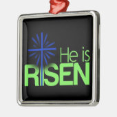 "彼は復活した"イースター メタルオーナメント (左)