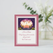 彼は復活した」ハッピーイースター – カスタマイズ可能な宗教 ポストカード (スタンド正面)